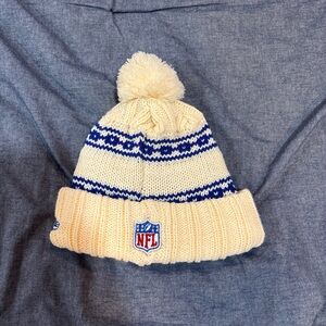 New Era Cream and Blue Knit Hat
